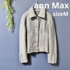 ann Max【M】カジュアルジャケット　袖口ジッパー　バージンメリノウール混