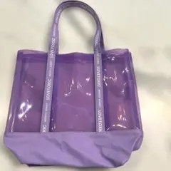 美品 LOVETOXIC パープル 透明バッグ プールバッグ大容量