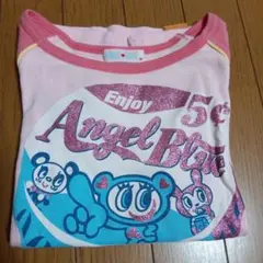 Angel Blue 長袖Tシャツ ピンク水色