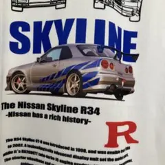 【非売品】Nissan Skyline 日産スカイラインGTR34 TシャツL