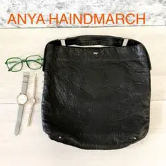 ANYA HAINDMARCH トートバッグ 黒 革