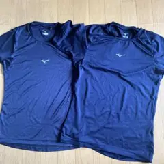 Mizuno アンダーシャツ 2枚セット ネイビー 150/160 半袖