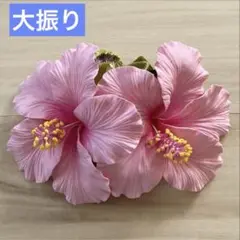 美品‼️ フラダンス　タヒチアン　髪飾り　ヘアクリップ　ハイビスカス＆オーキッド