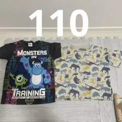 110 Tシャツ　モンスターズ・インク　恐竜　2点セット