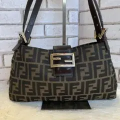 【美品】フェンディ FENDI マンマバケット ショルダーバッグ ズッカ柄
