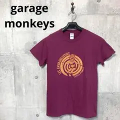 garage monkeys プリントT Tシャツ S バーガンディー