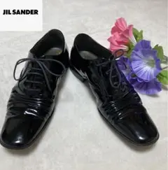 JIL SANDER ジルサンダー ローファー エナメル靴 23cm ブラック