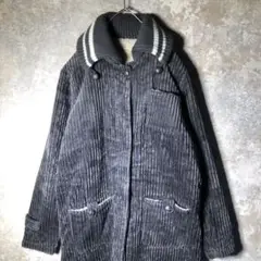 【ヴィンテージ】あったか 裏ボアコールテンジャケット ロング 古着 W20