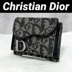 【人気✨】 Dior ディオール 三つ折り財布 トロッター シルバー金具
