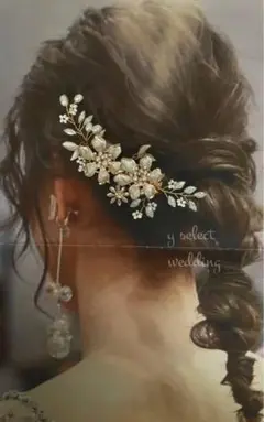 アンティーク ダブル フラワー ゴールド ヘッドドレス ヘアアクセサリー♡新品♡