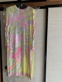 ★LEONARD シルク100%花柄長袖ワンピース美品★