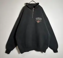 Harley Davidson USA製ハーフジップ　バックプリント　スウェット