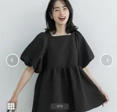 coca 半袖ダイヤエンボス加工トップス　黒ブラック検ユニクロ　ZARA H&M