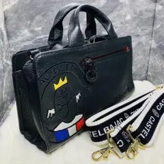 未使用級‼️ CASTELBAJAC 2wayショルダーバック　レザー　黒