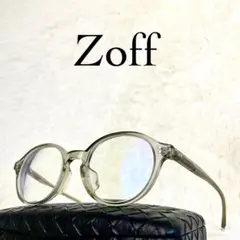 極美品　Zoff　LINK　メガネ　ZN211001A　グレークリアフレーム