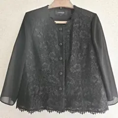 東京ソワール　ノーカラージャケット　ブラウス　大きいサイズ　17