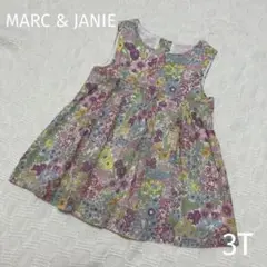 【MARC & JANIE】花柄ワンピース 3T 90 女の子
