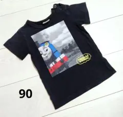 機関車トーマス プリント Tシャツ ブラック　90サイズ　男の子
