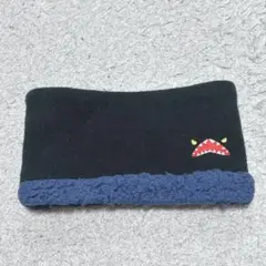 サメ　ネックウォーマー裏起毛　ブラック