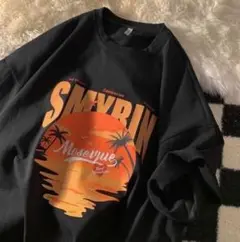 メンズ Tシャツ トップス 半袖 カジュアル 黒 ストリート XL ビッグサイズ