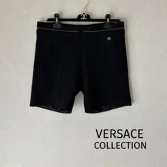 VERSACEヴェルサーチコレクション　ジッパー装飾　ブラック　ショートパンツ