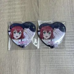 ラブライブ！サンシャイン！！　ドンキ　ハート缶バッジ　黒澤ルビィ