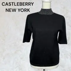 CASTLEBERRY NEW YORK 半袖ニット 9R 、M相当　ブラック