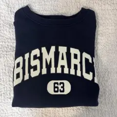 BISMARCK 63 ネイビー クロップドスウェット