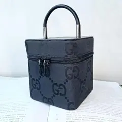 グッチ バッグ バニティバッグ ジャンボGG 黒 ハンドバッグ