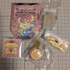 ポムポムプリン　缶バッジ　ガチャなど ５点セット