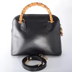 【美品】グッチ 2way ハンドバッグ ショルダー バンブー