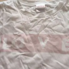 LOUVRE LOVEロゴプリントTシャツ Lサイズ ホワイト