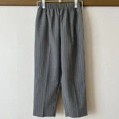 チェック柄カジュアルパンツ グレー ゴムウエスト ノーブランド 美品