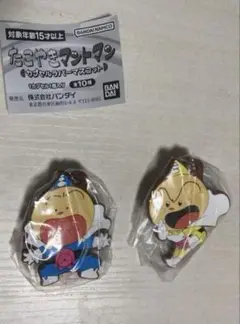 新品未開封　たこやきマントマン　ラバーストラップ キーホルダー　イエロー　ブルー