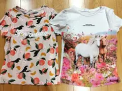 H&M キッズ　半袖　Tシャツ　女の子　130㎝　2枚セット
