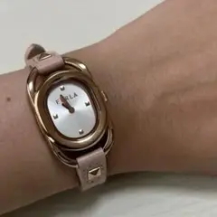 FURLA ピンク レザー 腕時計