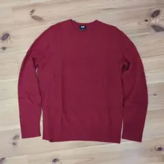 uniqlo カシミヤニット 赤 サイズL