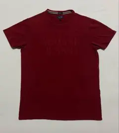 ARMANI JEANS エンジ色 Tシャツ Mサイズ