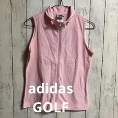adidasGOLFウェアベスト新品未使用ダグ付きＭピンク