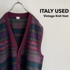 古着 イタリア製 Vintage Fair Isle Knit Vest