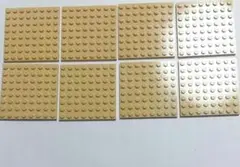 レゴ　プレート　8×8　タン　8枚　【未使用】