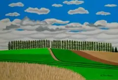 ★北海道・白樺並木・谷村一男肉筆油彩画・F6 Amazon.co.jp: 北海道白樺並木谷村一男肉筆油彩画F6額付