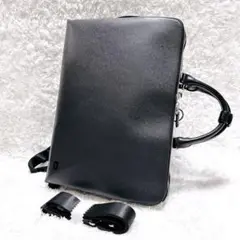 【美品】CK カルバン・クライン ビジネスバッグ 3way リュック　ブラック
