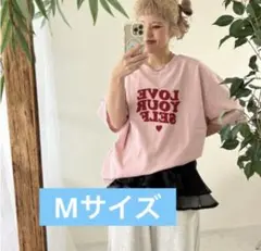 しまむら　ayano フロッキープリントTシャツ