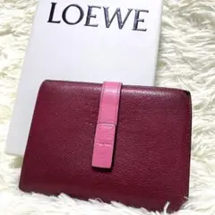 ♦︎極美品♦︎ロエベ バーティカル ミディアム二つ折りウォレット アナグラム レザー