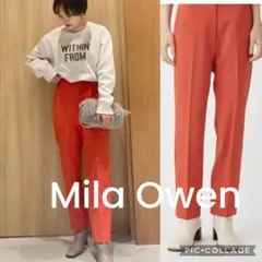Mila Owen オレンジ テーパードパンツ