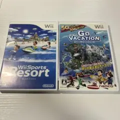 ゴーバケーション　スポーツリゾート　Wiiソフト　2本セット　盤面ほぼ傷なし美品