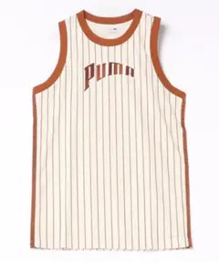 ★新品未使用★PUMA ストライプ ノースリーブワンピース 大きめ 夏