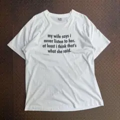 90s Fruit of the Loom メッセージTシャツ XL シングル