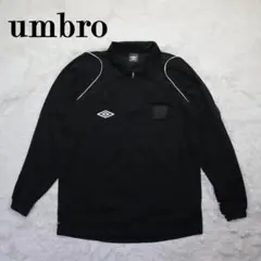 umbro レフェリーシャツ ドライニット 日本製 サッカー プロ仕様 ブラック